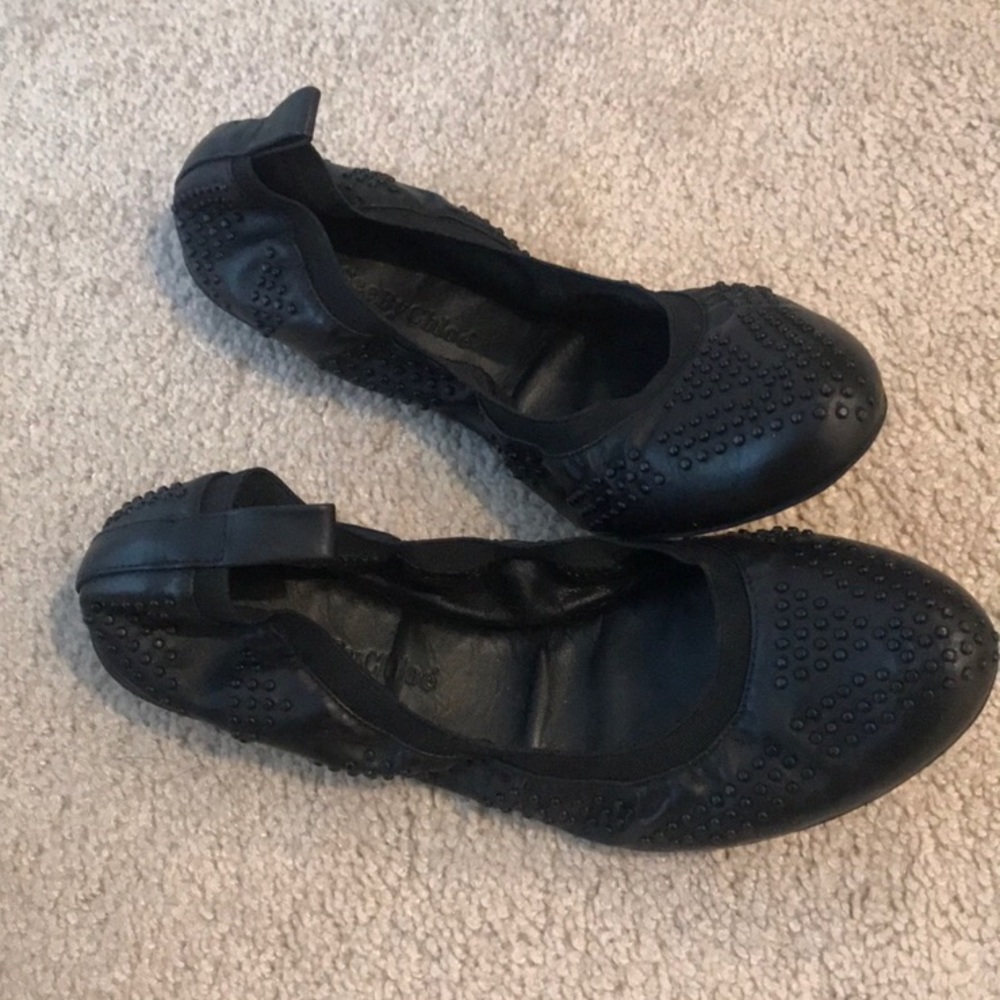 See By Chloe Leather Black Ballerina Flats 8.5